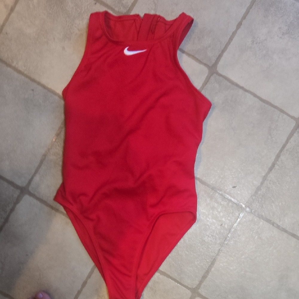 Nike Red One-Piece Swimsuit